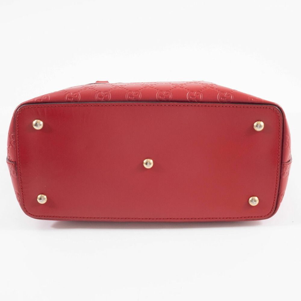 GUCCI Authentic Red Leather Tote Bag - Picture 6 of 16